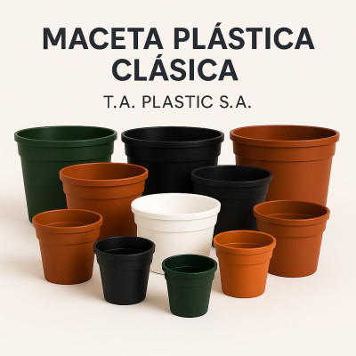 Macetas Clasicas Plásticas (Precios al elegir tamaño)